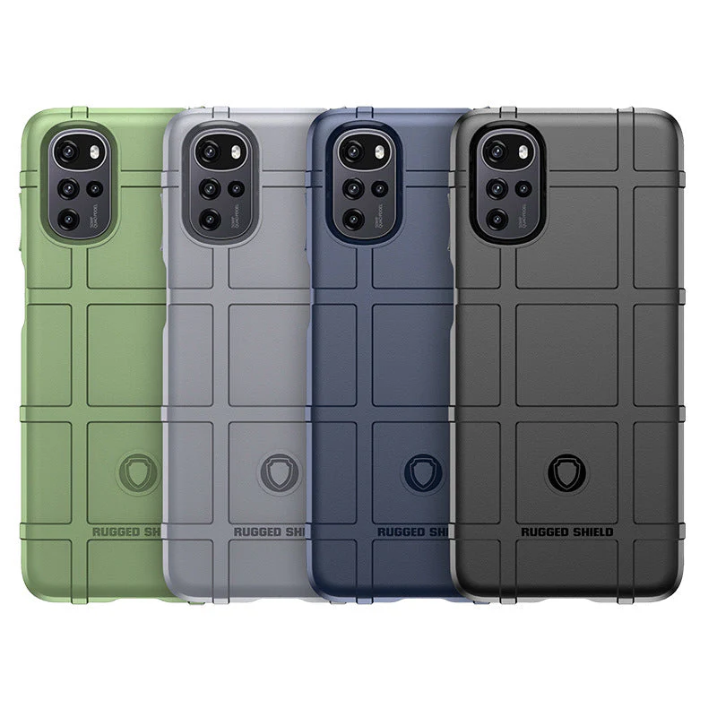 Motorola Moto E32/32S - Shield Shockproof Rugged Heavy Duty Case With 2PC 9H Glass Screen Protector