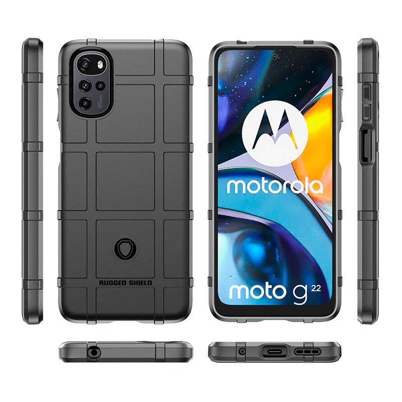 Motorola Moto E32/32S - Shield Shockproof Rugged Heavy Duty Case With 2PC 9H Glass Screen Protector - Image 5