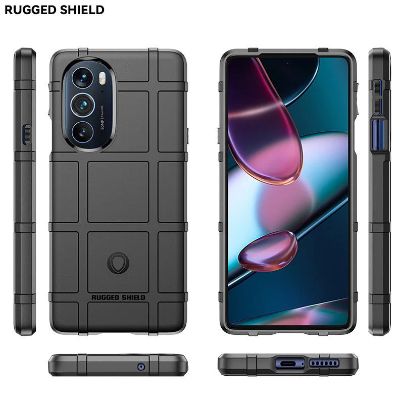Motorola Moto Edge Plus 2022/Edge X30/Edge 30 Pro - Shield Shockproof Rugged Heavy Duty Case With 2PC 9H Glass Screen Protector - Image 8