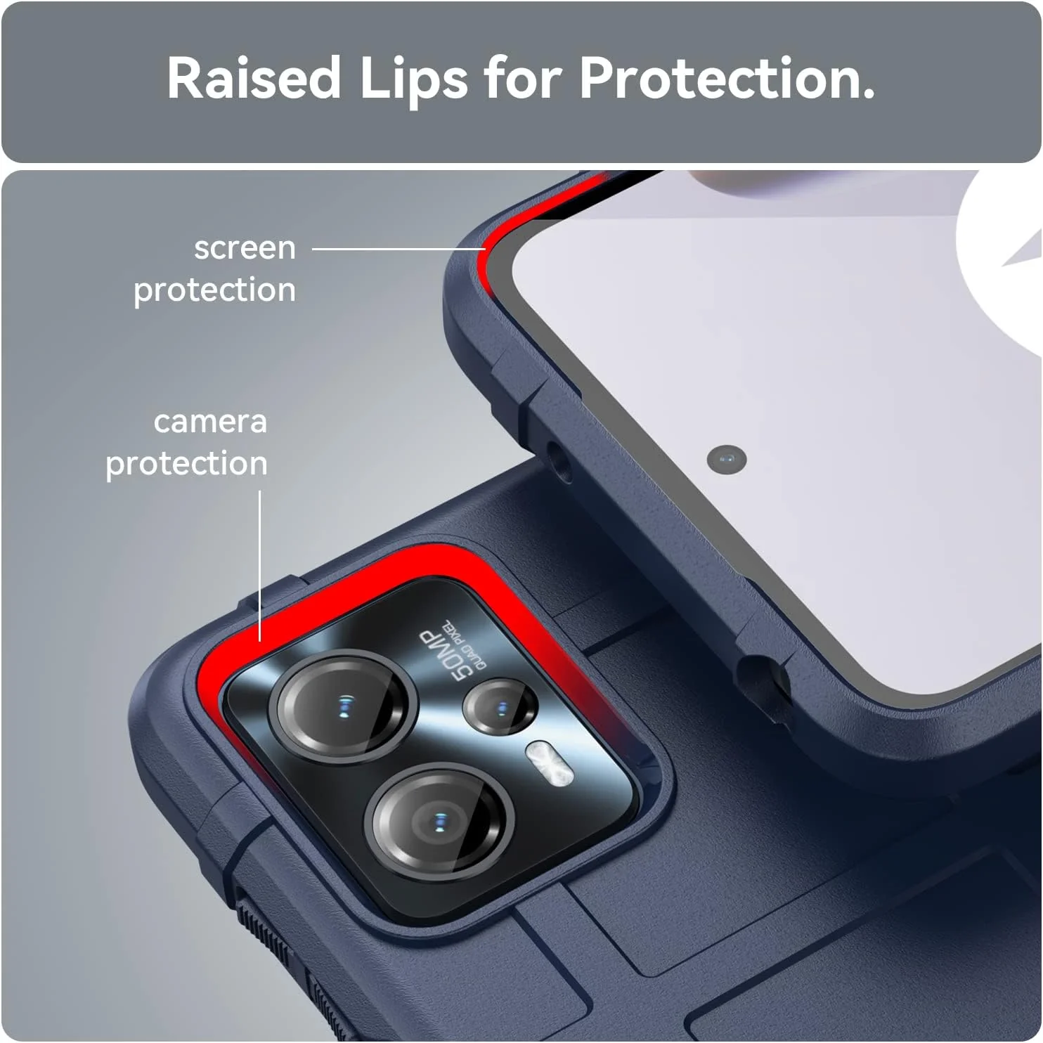 Motorola Moto G23 - Shield Shockproof Rugged Heavy Duty Case With 2PC Tempered Glass Screen Protector - Image 5