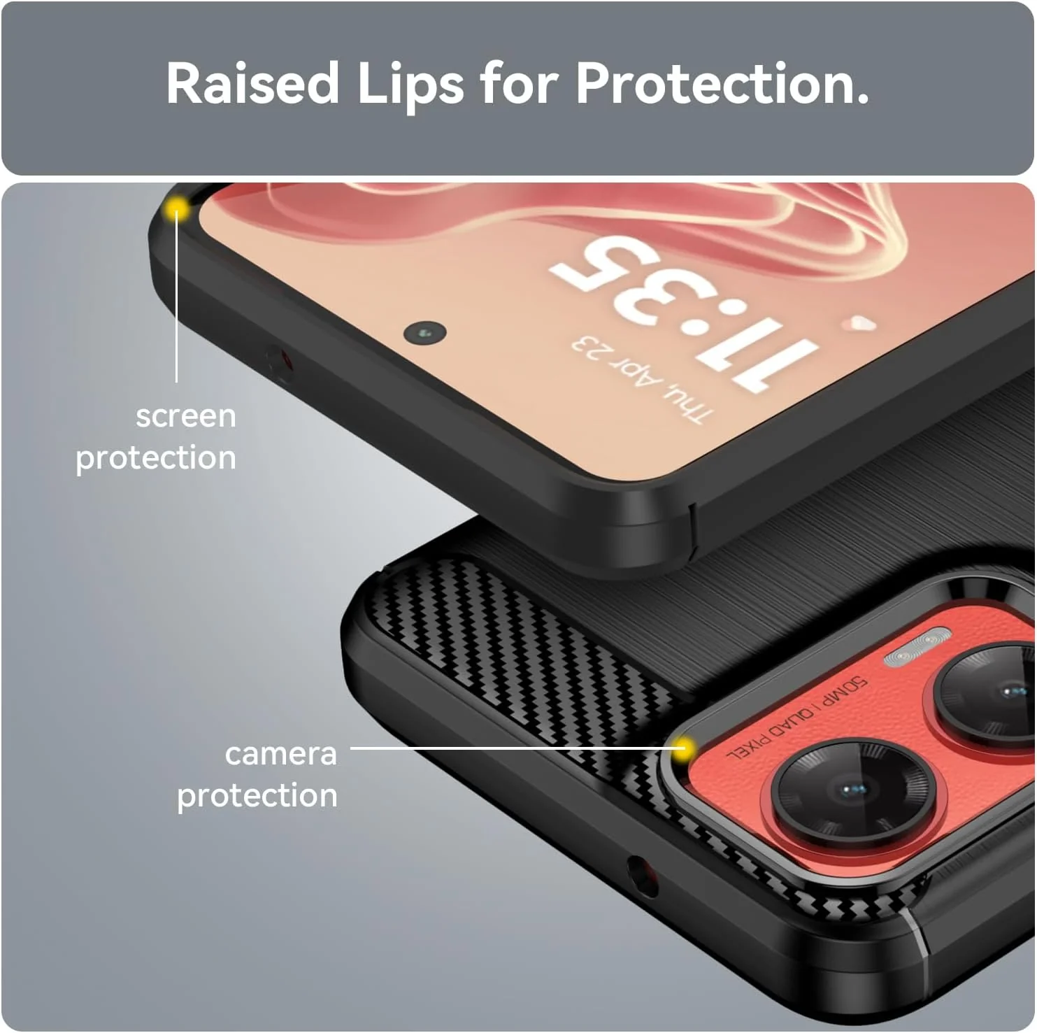 Motorola Moto G35 - Shield Shockproof Rugged Heavy Duty Case With 2PC 9H Glass Screen Protector - Image 7