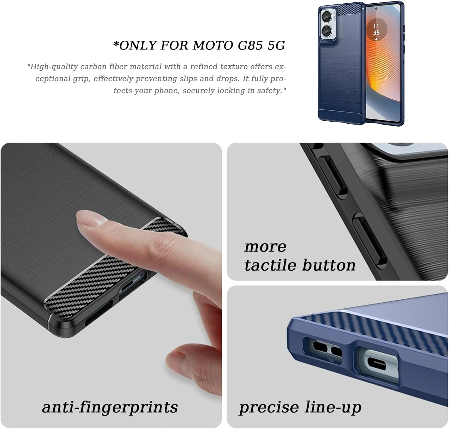 Motorola Moto G85 5G/Edge 50 Fusion/S50 Neo - Shield Shockproof Rugged Heavy Duty Case With 1PC 9H Glass Screen Protector - Image 3