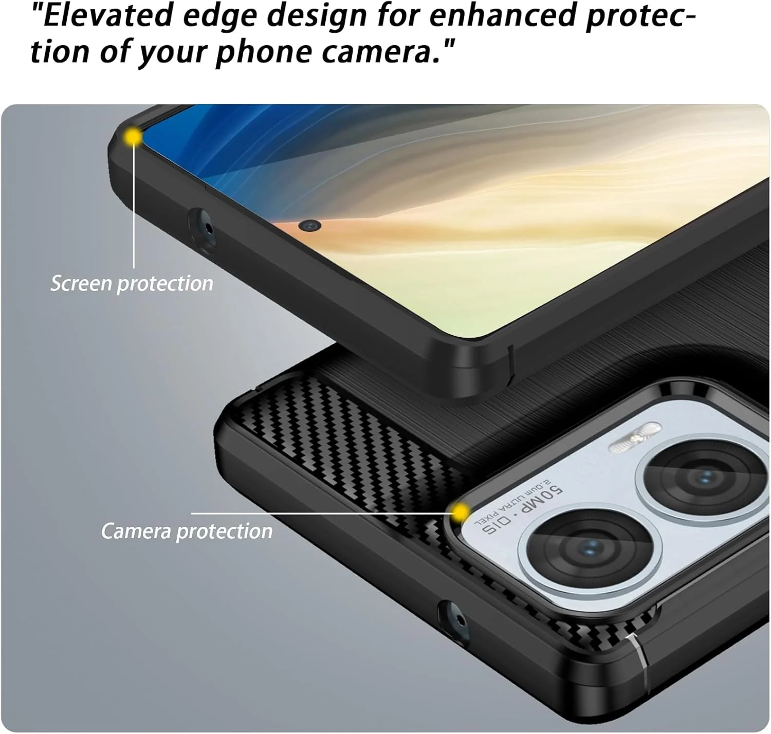 Motorola Moto G85 5G/Edge 50 Fusion/S50 Neo - Shield Shockproof Rugged Heavy Duty Case With 1PC 9H Glass Screen Protector - Image 5