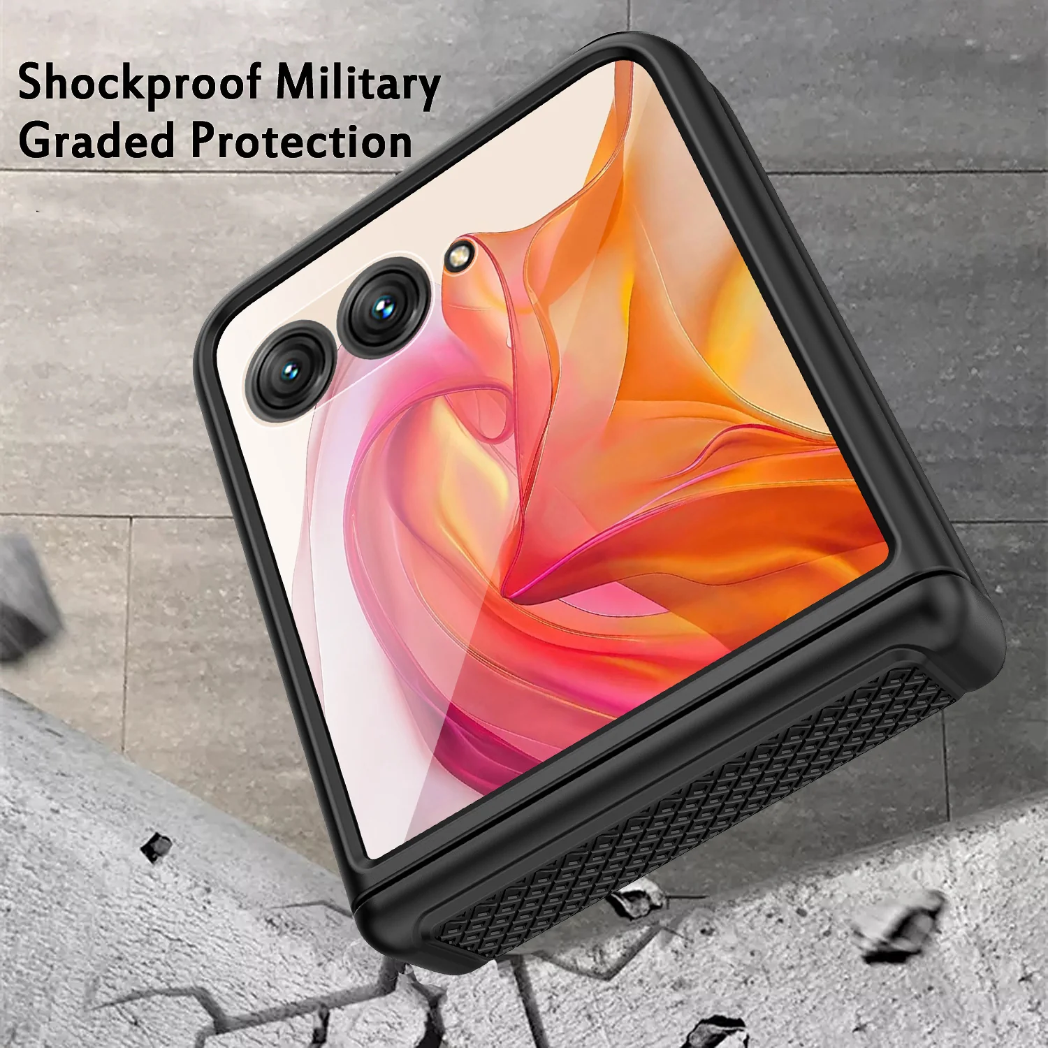 Motorola Moto Razr 50/Ultra Hinge Grid Shockproof Protective Case - Image 9