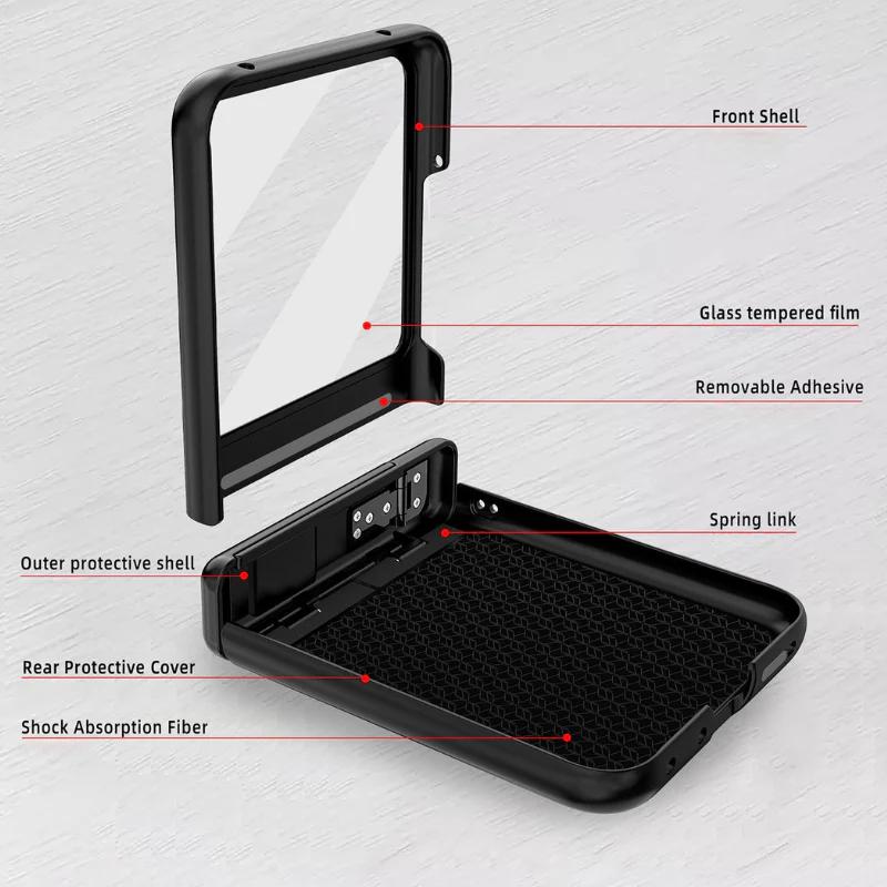 Motorola Moto Razr 60/Ultra Hinge Grid Anti-drop Protective Case - Image 9