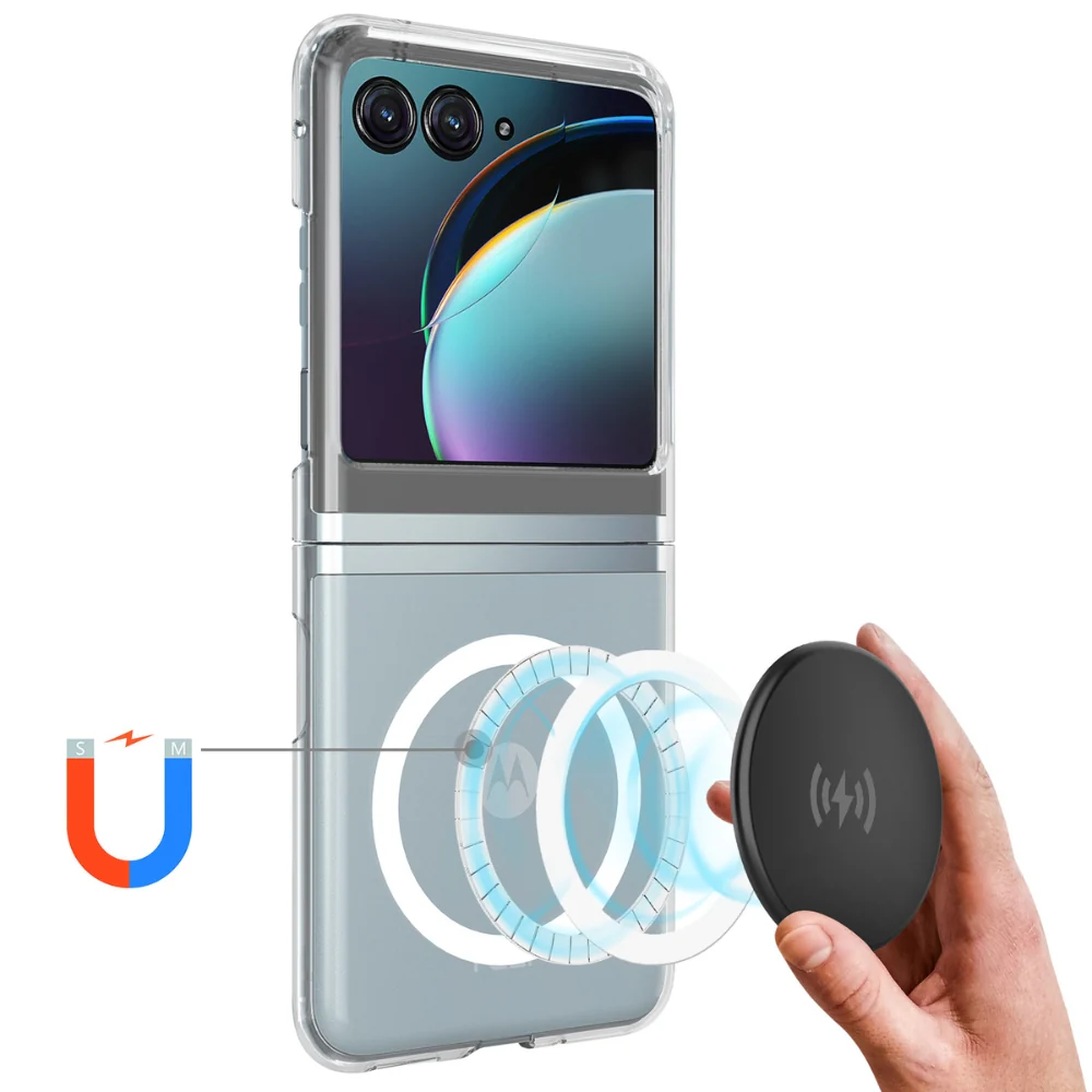 Motorola Razr 50/Ultra - Scratchproof PC Transparent MagSafe Phone Case - Image 2