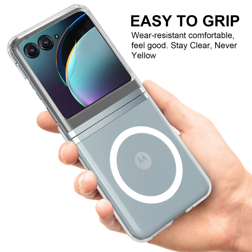 Motorola Razr 50/Ultra - Scratchproof PC Transparent MagSafe Phone Case - Image 3