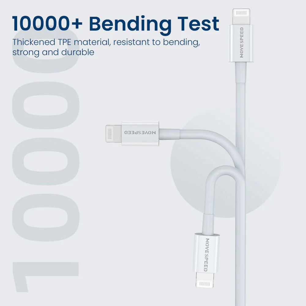 MOVE SPEED 3A USB-A to Lightning Charging Cable 1.2m - Image 2
