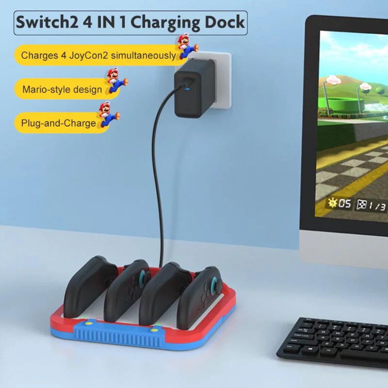 Nintendo Switch 2 (2025) Joy Con Four in One Controller Charging Stand - Image 9