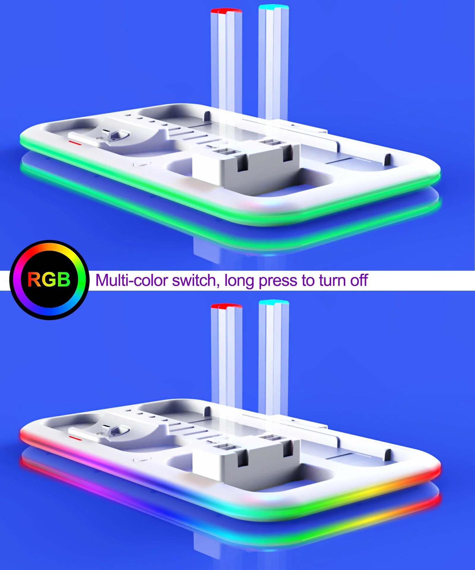 Nintendo Switch All-in-one Multifunction Charging Stand with Cooling Fan & RBG Light Effect & Disc Storage - Image 5