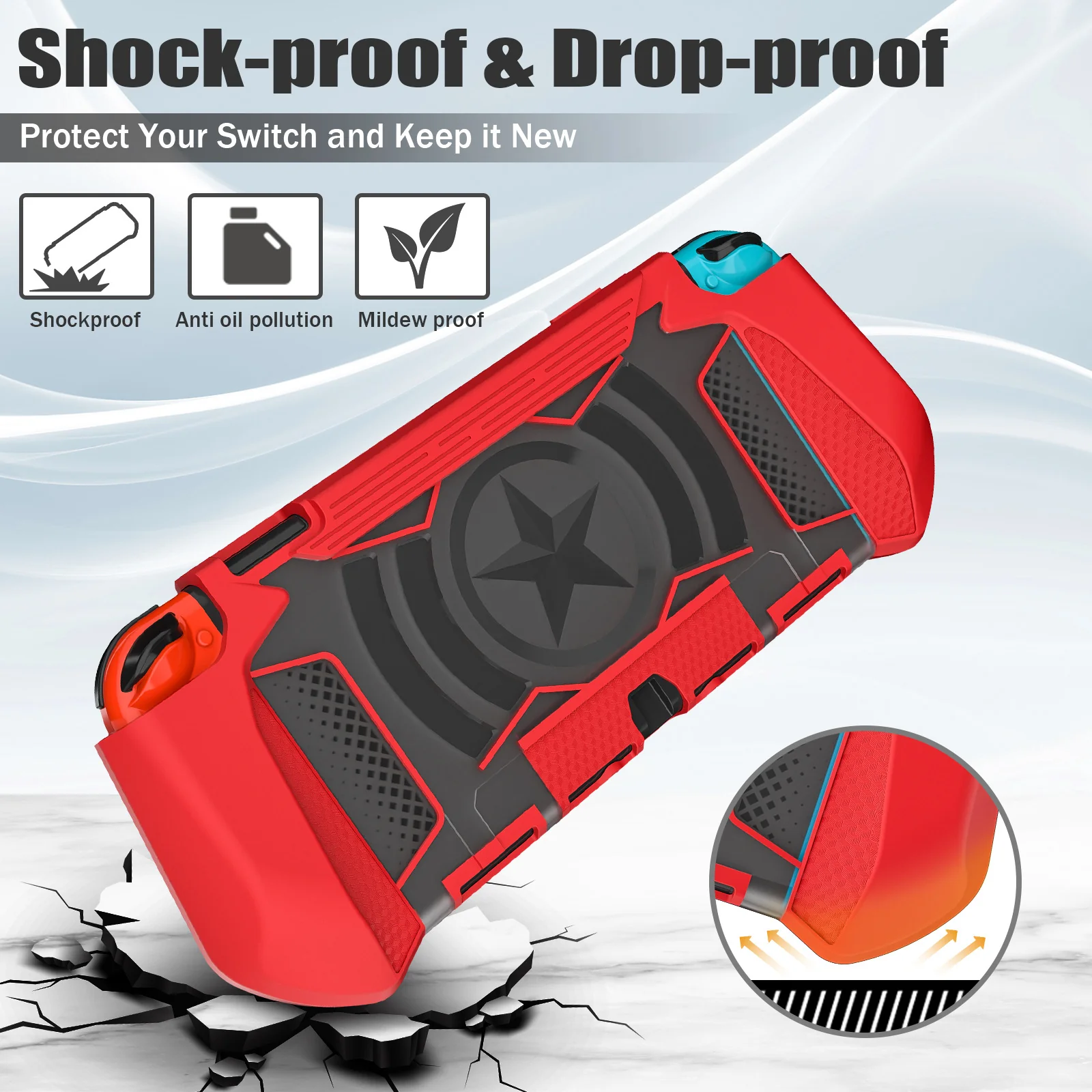 Nintendo Switch OLED Ultra-thin Shockproof Protective Case - Image 6