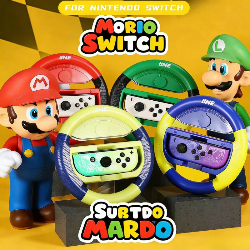Nintendo Switch/Switch OLED - IINE Mario Steering Wheel Grips (1 Pair) - Image 2