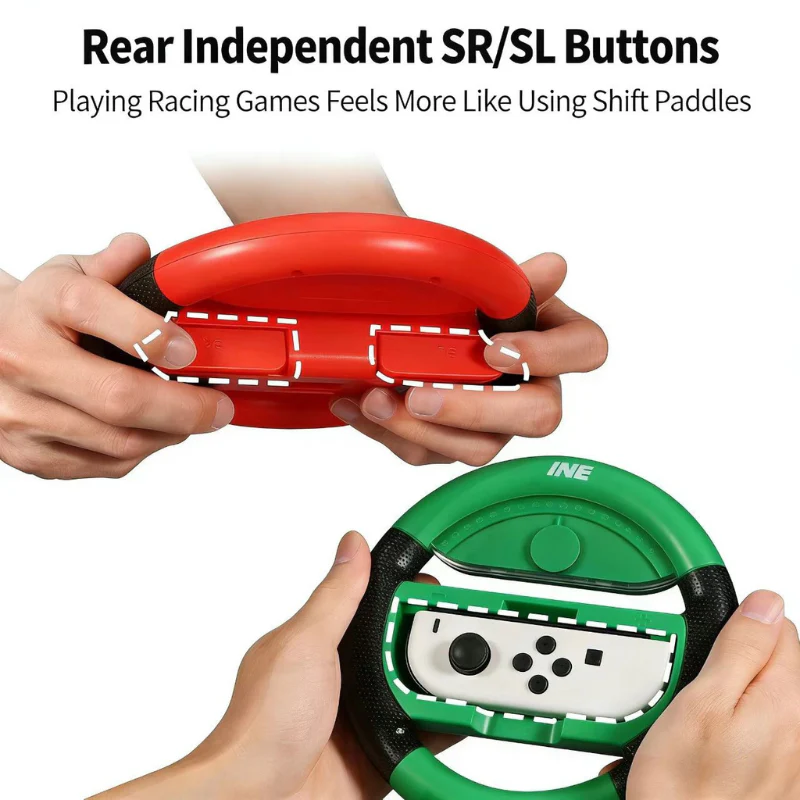 Nintendo Switch/Switch OLED - IINE Mario Steering Wheel Grips (1 Pair) - Image 5