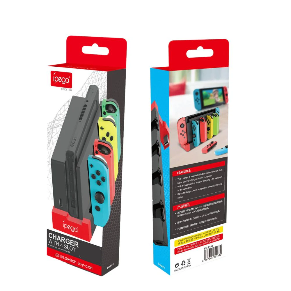 Nintendo Switch USB 2.0 Joy-Con Charger Base with 4 Joy-Con Charging Slots and Indicator Light