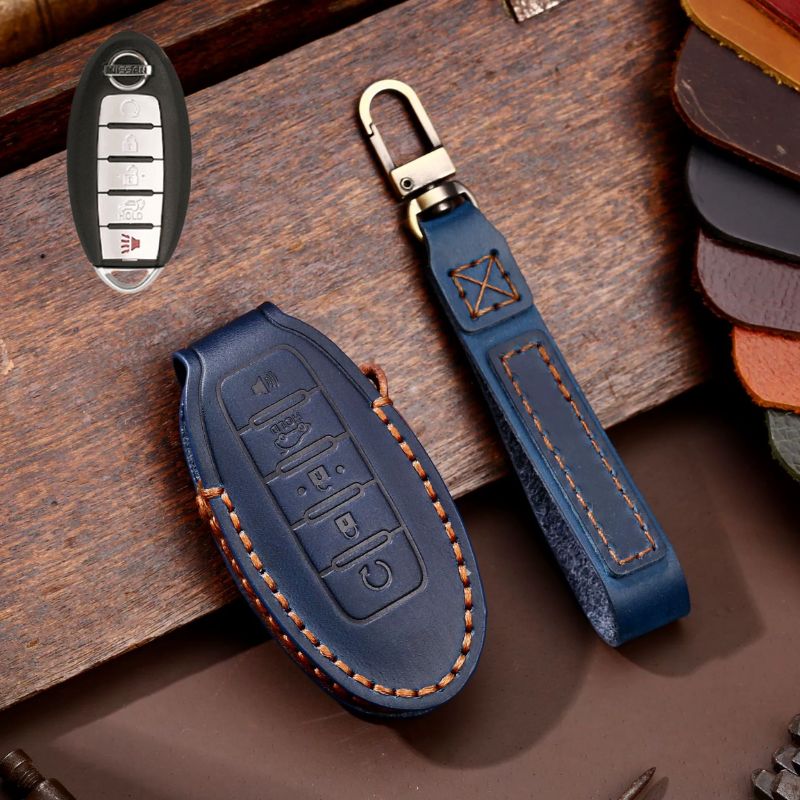Nissan Handcrafted Genuine Leather Car Key Fob Case Cover For Altima, Rogue, Sentra, Pathfinder, Frontier, Maxima, Titan, Murano, Kicks, Juke, Qashqai, X-Trail - Image 10