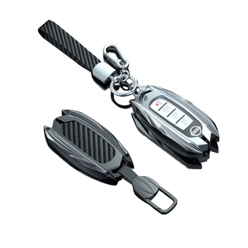 Nissan Mecha Style Zinc Alloy Car Key Fob Case Cover For Pathfinder, X-Trai, Teana, Qashqai, Tiida, Sylphy, Murano, Lannia
