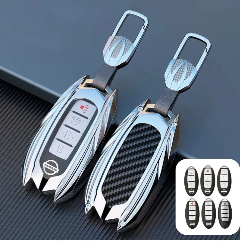 Nissan Mecha Style Zinc Alloy Car Key Fob Case Cover For Pathfinder, X-Trai, Teana, Qashqai, Tiida, Sylphy, Murano, Lannia - Image 16