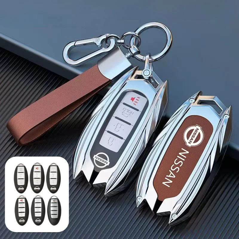 Nissan Mecha Style Zinc Alloy Car Key Fob Case Cover For Pathfinder, X-Trai, Teana, Qashqai, Tiida, Sylphy, Murano, Lannia - Image 18