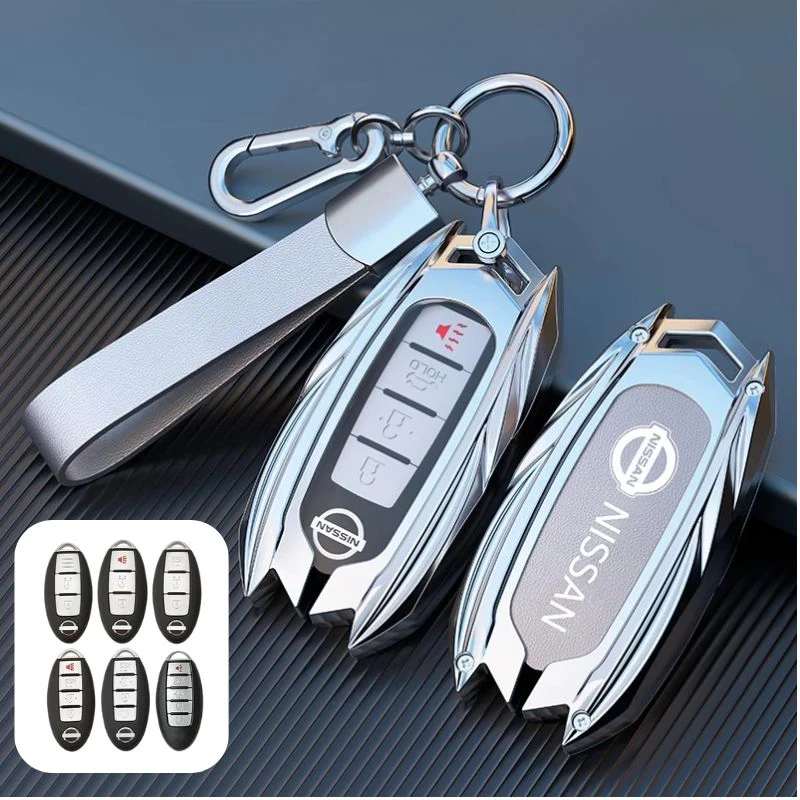 Nissan Mecha Style Zinc Alloy Car Key Fob Case Cover For Pathfinder, X-Trai, Teana, Qashqai, Tiida, Sylphy, Murano, Lannia - Image 19