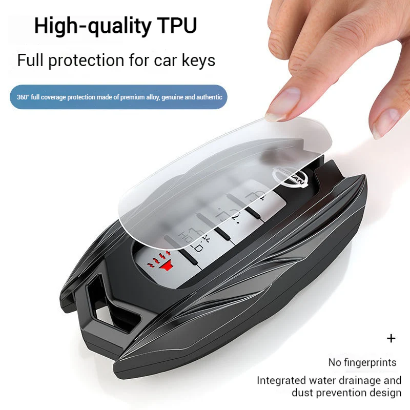 Nissan Mecha Style Zinc Alloy Car Key Fob Case Cover For Pathfinder, X-Trai, Teana, Qashqai, Tiida, Sylphy, Murano, Lannia - Image 7