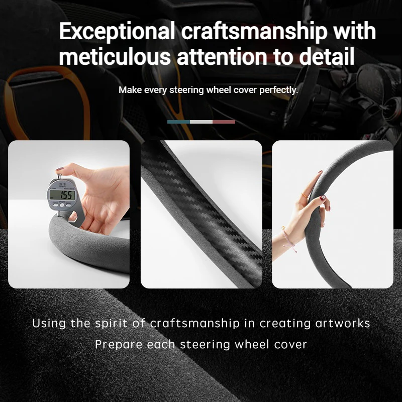 Nissan Suede Car Steering Wheel Covers For Teana (14th Gen), Sylphy Classic, X-Trail, Qashqai, Tiida, Sunny, Livina - Image 7