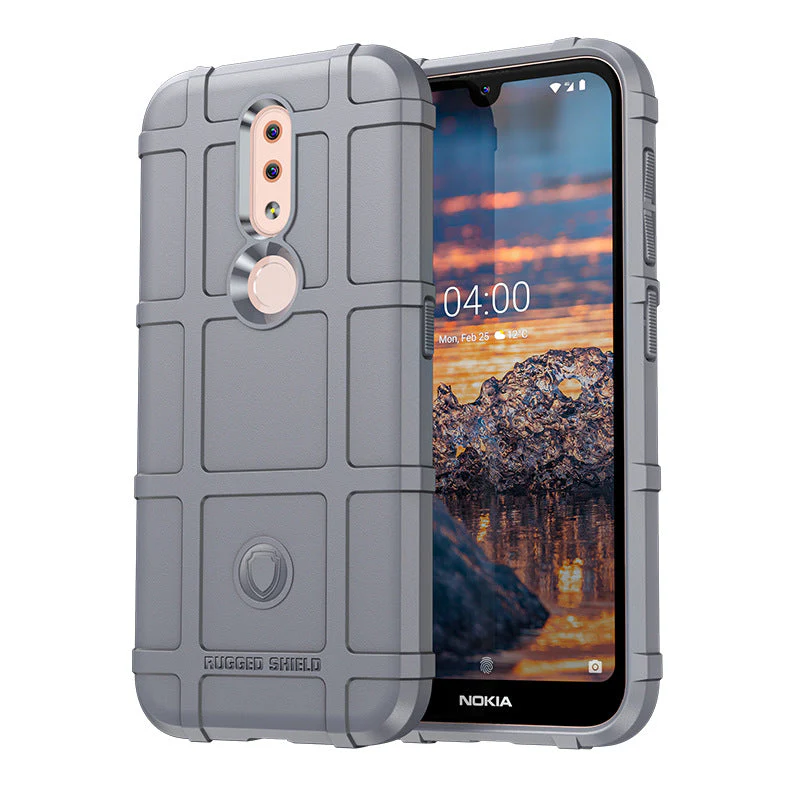 Nokia 4.2 - Shield Shockproof Rugged Heavy Duty Case With 2PC 9H Tempered Glass Screen Protector - Image 2
