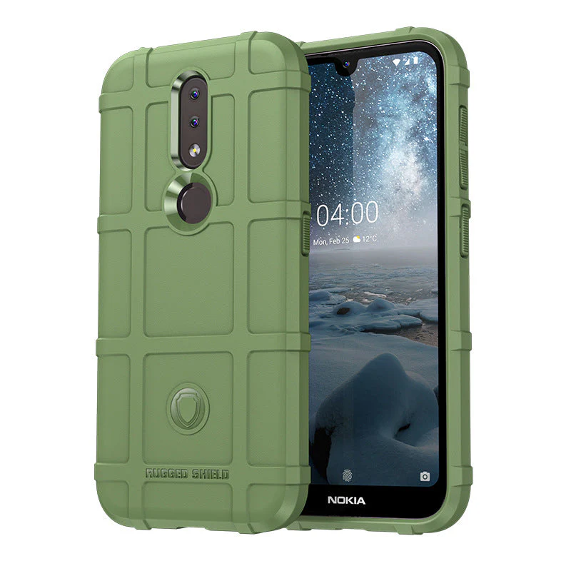 Nokia 4.2 - Shield Shockproof Rugged Heavy Duty Case With 2PC 9H Tempered Glass Screen Protector - Image 4