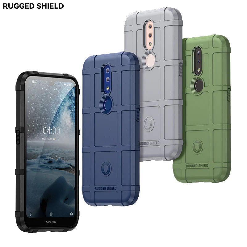 Nokia 4.2 - Shield Shockproof Rugged Heavy Duty Case With 2PC 9H Tempered Glass Screen Protector - Image 5