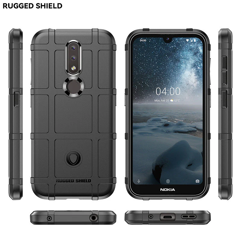 Nokia 4.2 - Shield Shockproof Rugged Heavy Duty Case With 2PC 9H Tempered Glass Screen Protector - Image 8