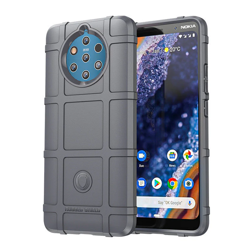 Nokia 9 PureView - Shield Shockproof Rugged Heavy Duty Case With 2PC 9H Tempered Glass Screen Protector - Image 7