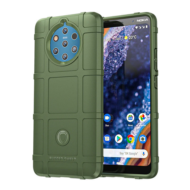 Nokia 9 PureView - Shield Shockproof Rugged Heavy Duty Case With 2PC 9H Tempered Glass Screen Protector - Image 9