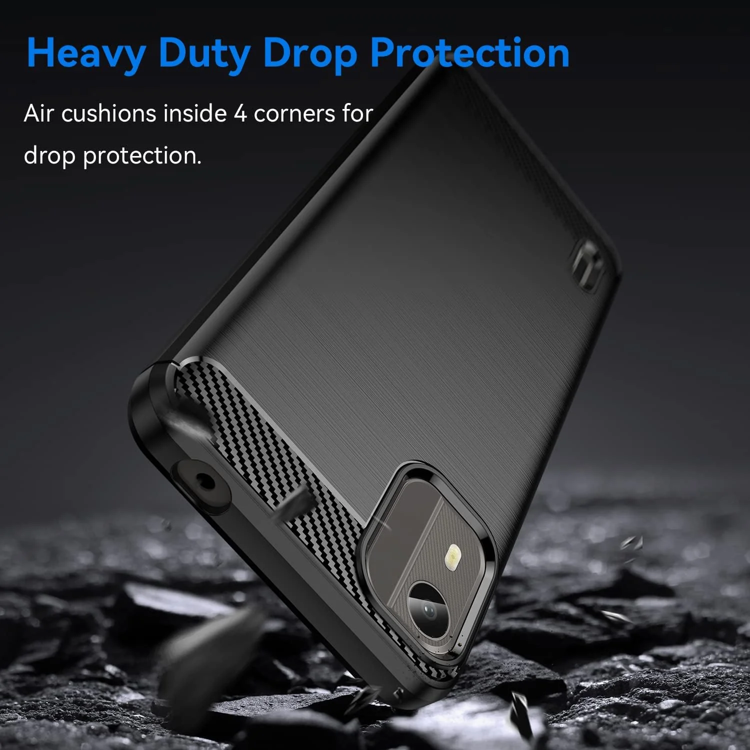 Nokia C12 Pro/C12/C12 Plus - Shield Shockproof Rugged Heavy Duty Case With 2PC 9H Tempered Glass Screen Protector - Image 6