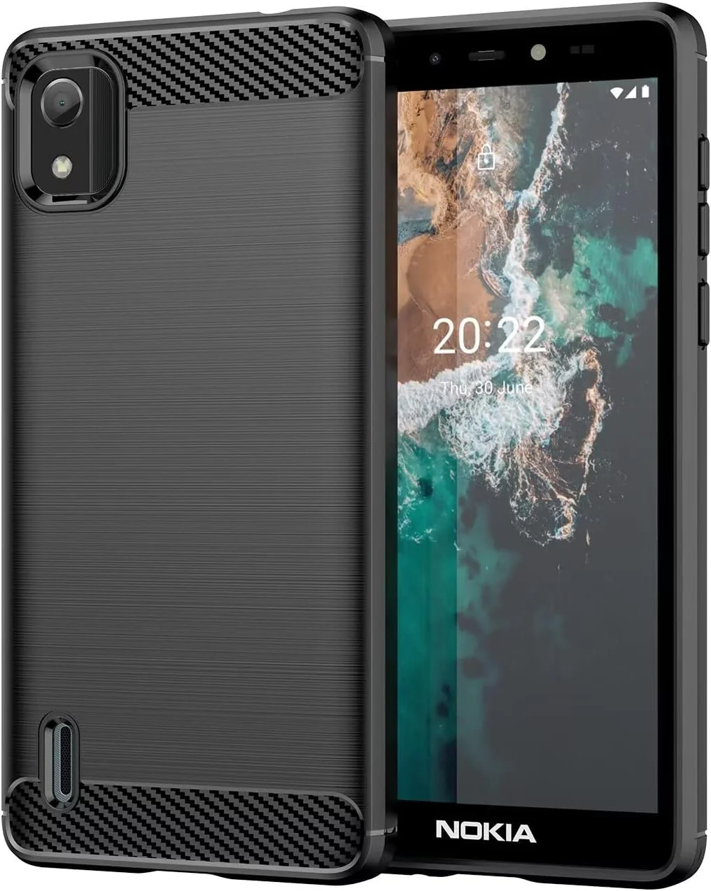 Nokia C2 2nd Edition - Shield Shockproof Rugged Heavy Duty Case With 2PC 9H Tempered Glass Screen Protector - Image 10