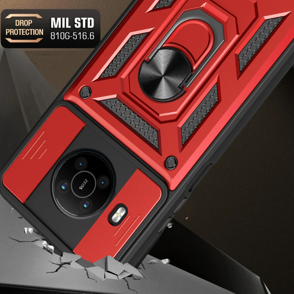 Nokia G10/G20 - Multifunction Sliding Window Heavy Duty Series Case With Finger Ring Stand - Image 3