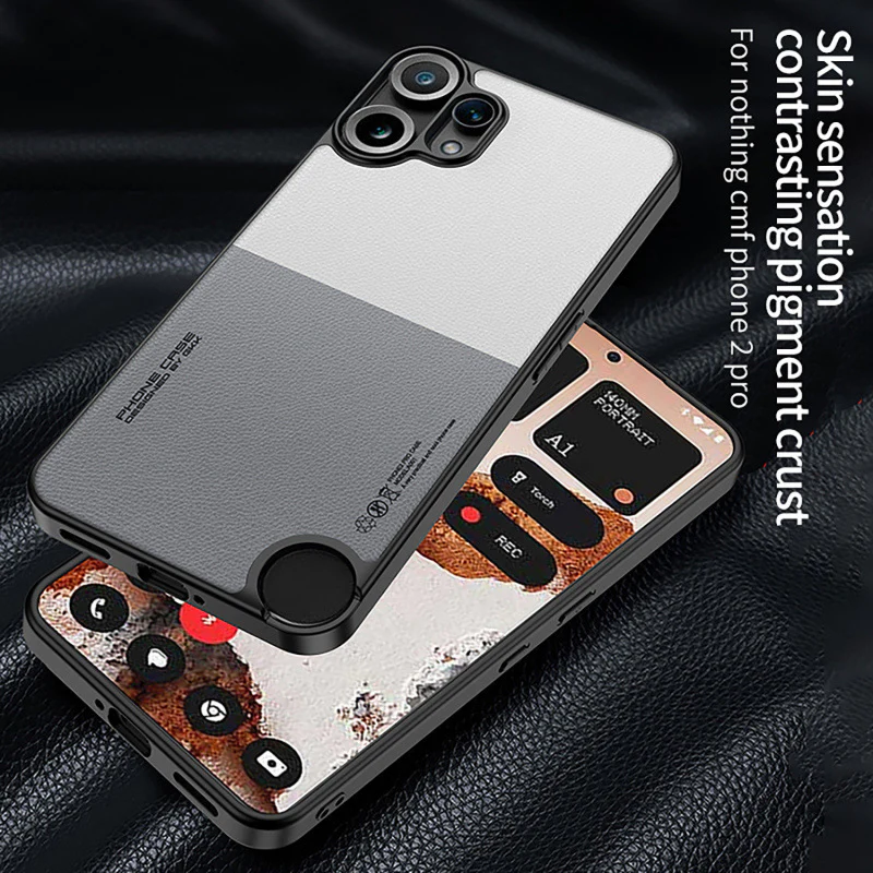 Nothing CMF Phone 2 Pro - Two-Tone PU Leather Protective Essential Case - Image 7