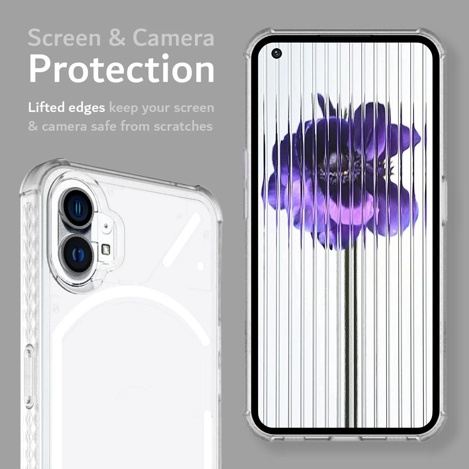 Nothing Phone 1 - AirPillow Cushion Transparent Soft Clear TPU Four Corners Protective Case With 2PC 9H Tempered Glass Screen Protector - Image 6