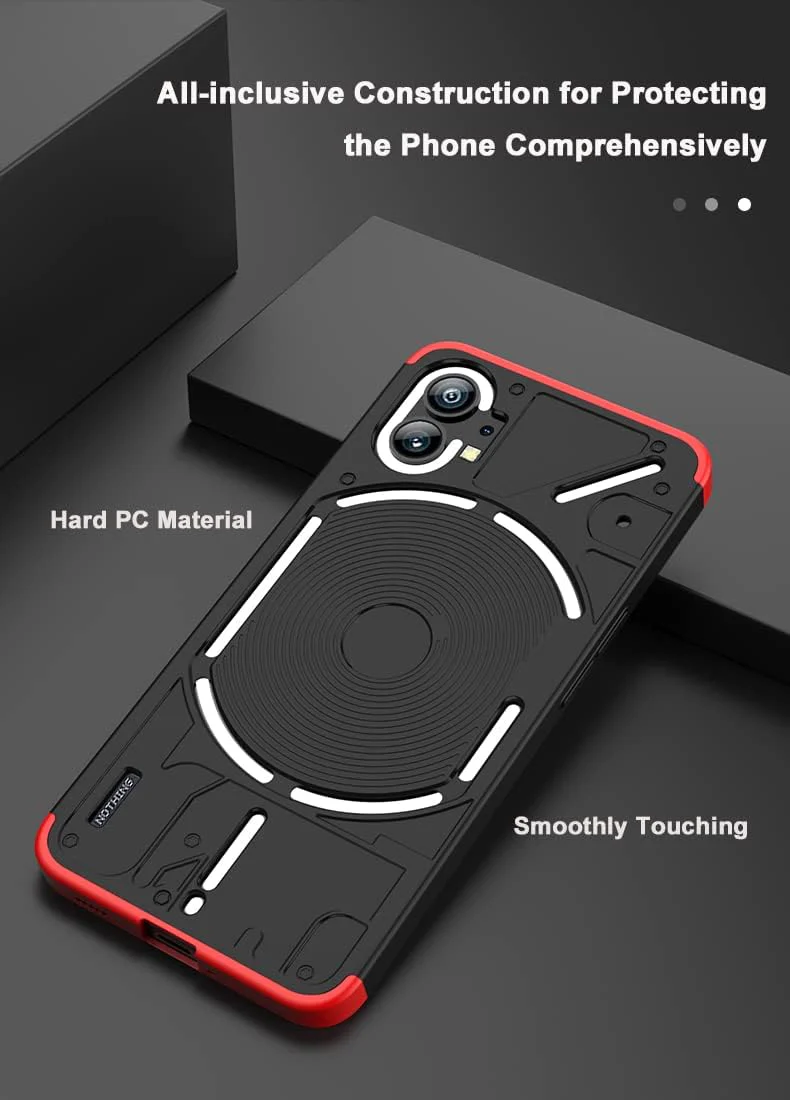 Nothing Phone 1 - Shockproof Matte PC Silky Slim Fit Scratch Case With 2PC Tempered Glass Screen Protector - Image 7