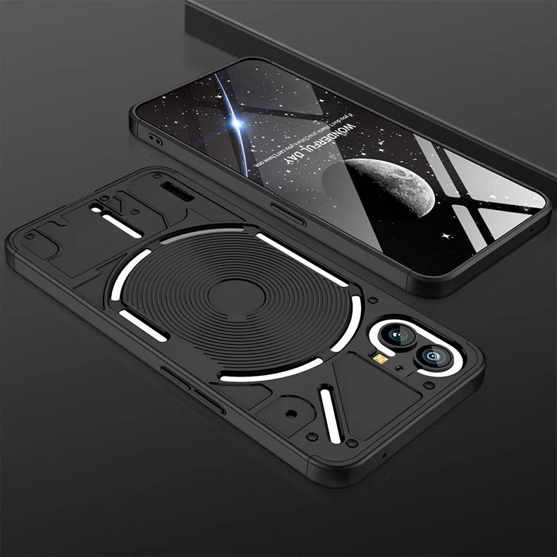 Nothing Phone 1 - Shockproof Matte PC Silky Slim Fit Scratch Case With 2PC Tempered Glass Screen Protector - Image 9
