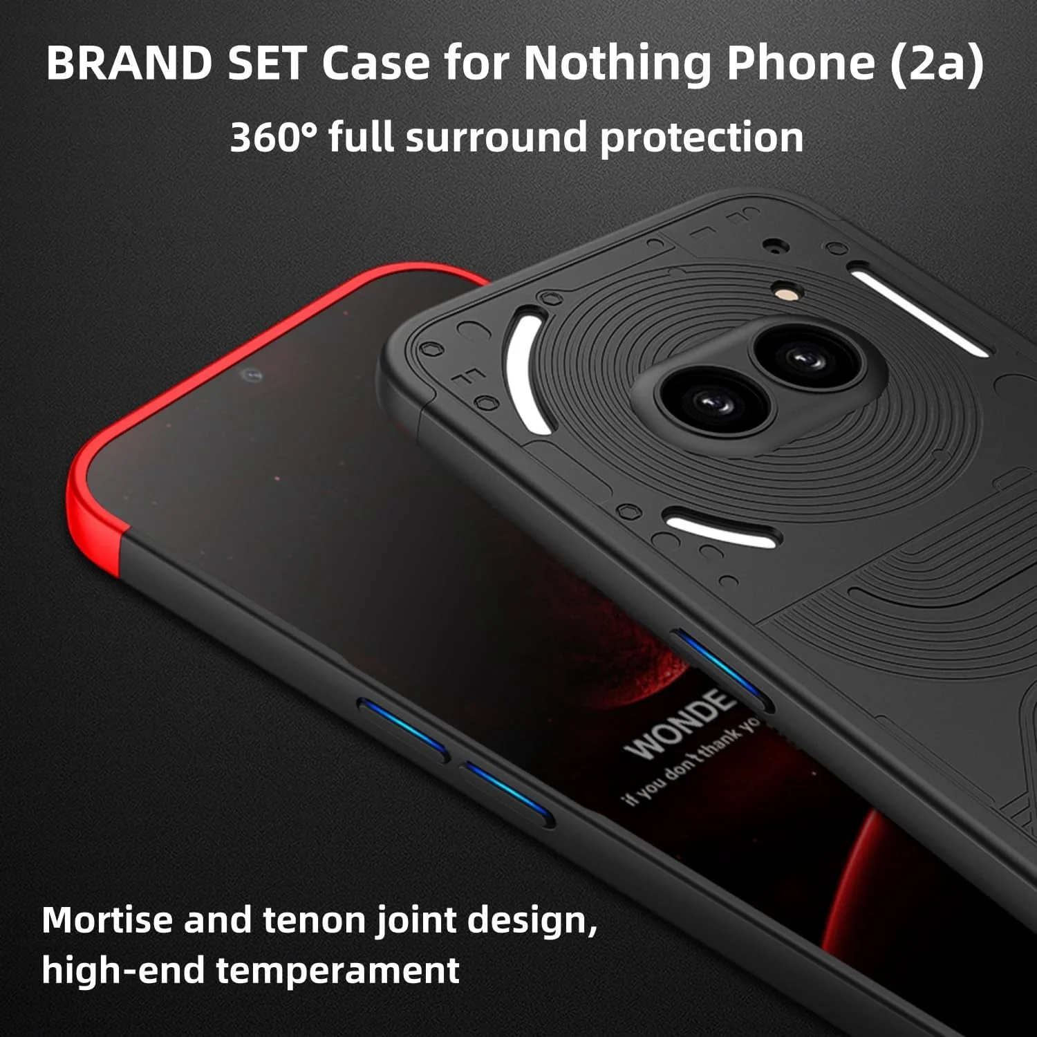 Nothing Phone (2a)/(2a) Plus - Shockproof Matte PC Silky Ultra Slim Fit Scratch With 2PC Tempered Glass Screen Protector - Image 3