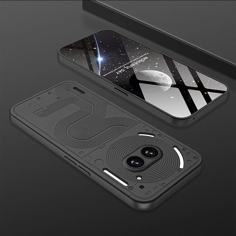 Nothing Phone (2a)/(2a) Plus - Shockproof Matte PC Silky Ultra Slim Fit Scratch With 2PC Tempered Glass Screen Protector - Image 9