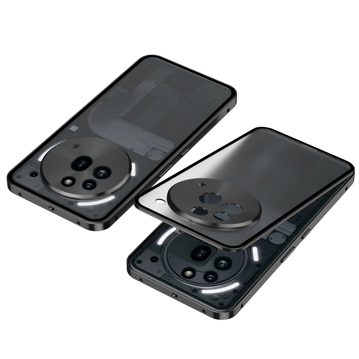 Nothing Phone (3)/(3a)/Pro Metal Frame Snap-On Acrylic Shockproof Phone Case - Image 12