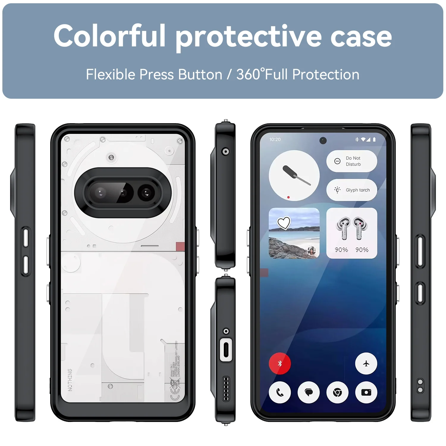 Nothing Phone (3a)/Pro Acrylic Transparent Full-Cover Shockproof Phone Case - Image 10