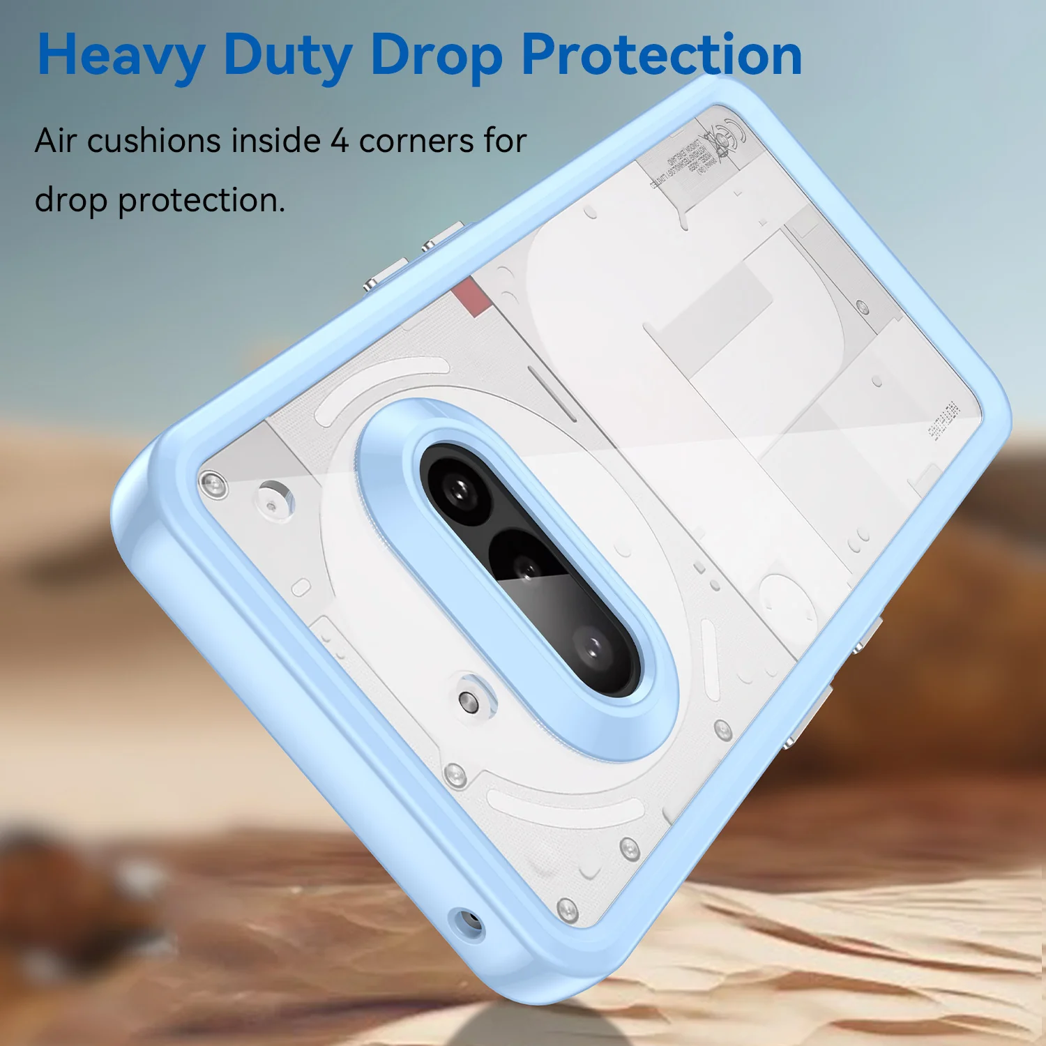Nothing Phone (3a)/Pro Acrylic Transparent Full-Cover Shockproof Phone Case - Image 9