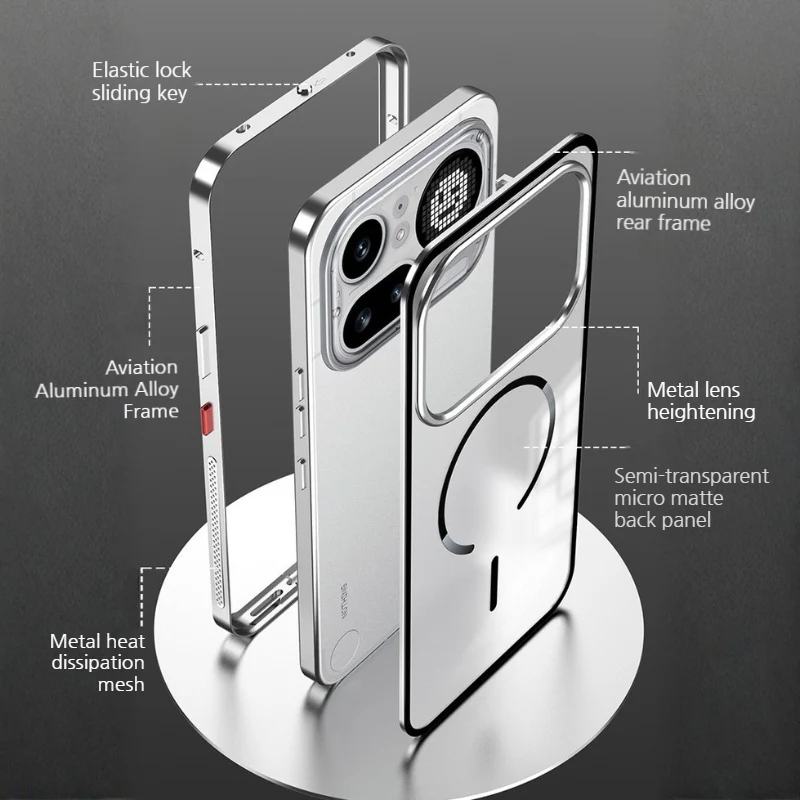 Nothing Phone (4a)/Pro Metal Frame Snap-On Acrylic Shockproof Phone Case - Image 6