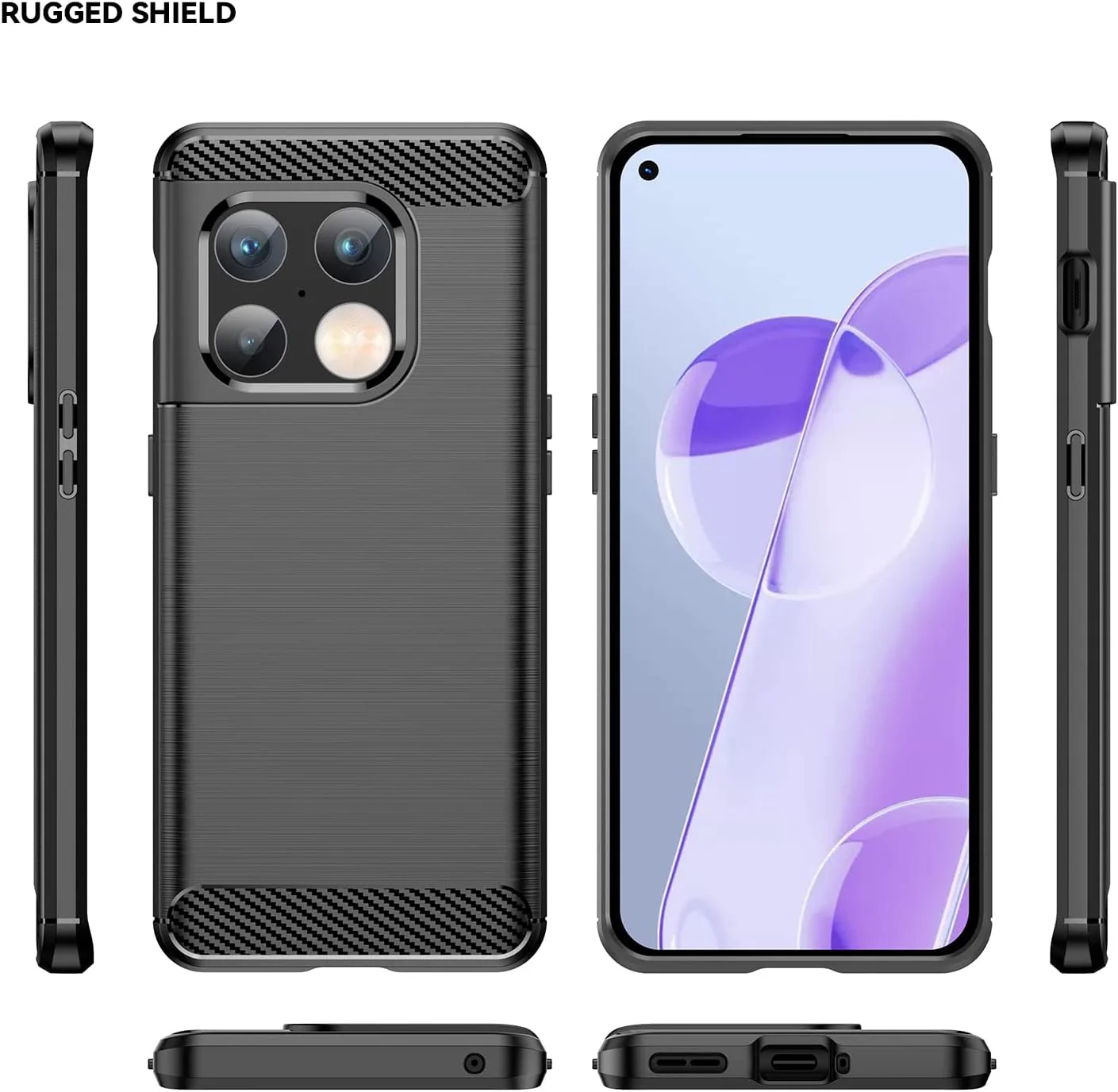 OnePlus 10 Pro - Shield Shockproof Rugged Heavy Duty Case With 2PC 9H Glass Screen Protector - Image 5