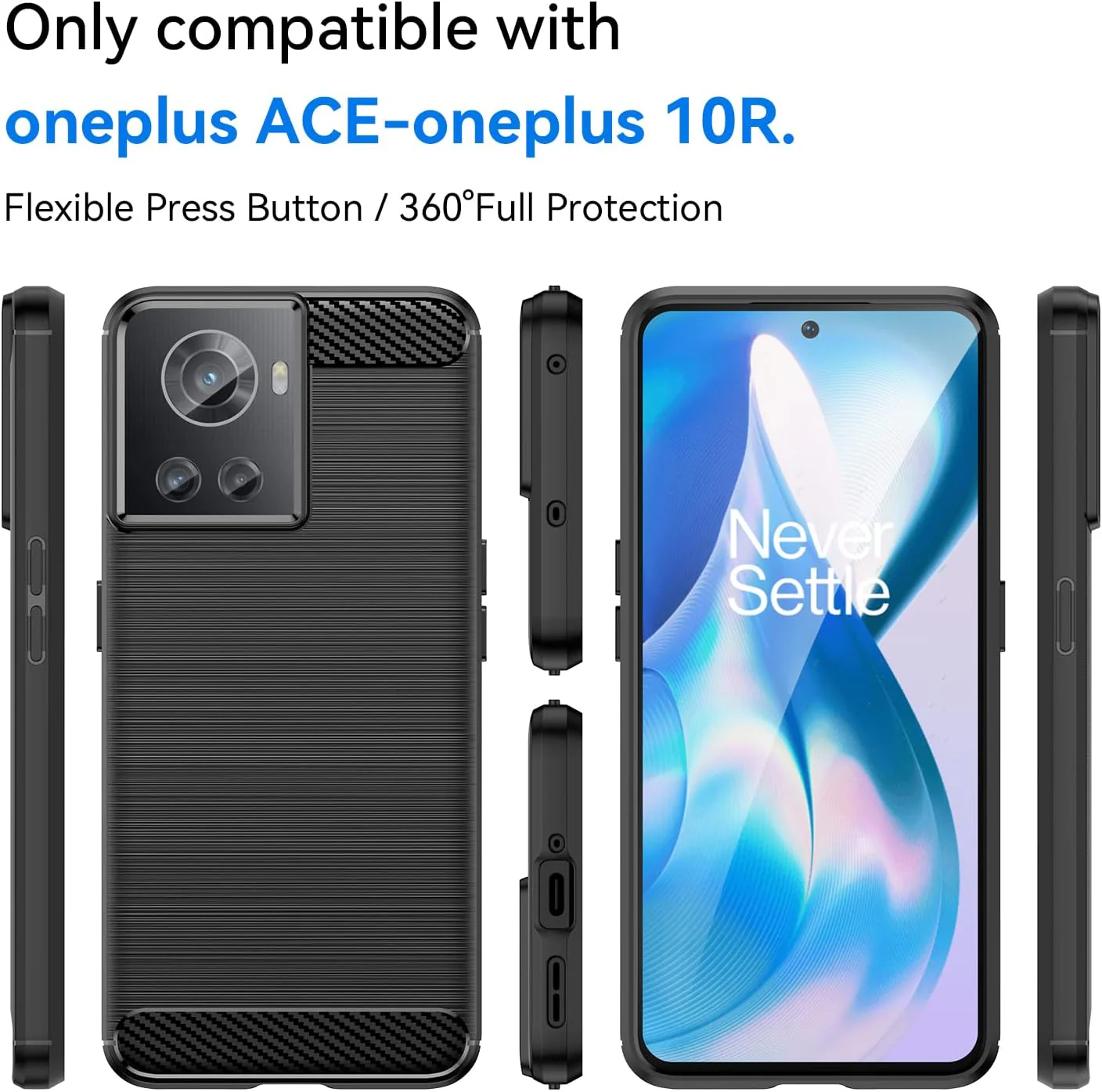 OnePlus 10R - Shield Shockproof Rugged Heavy Duty Case With 2PC 9H Glass Screen Protector - Image 9