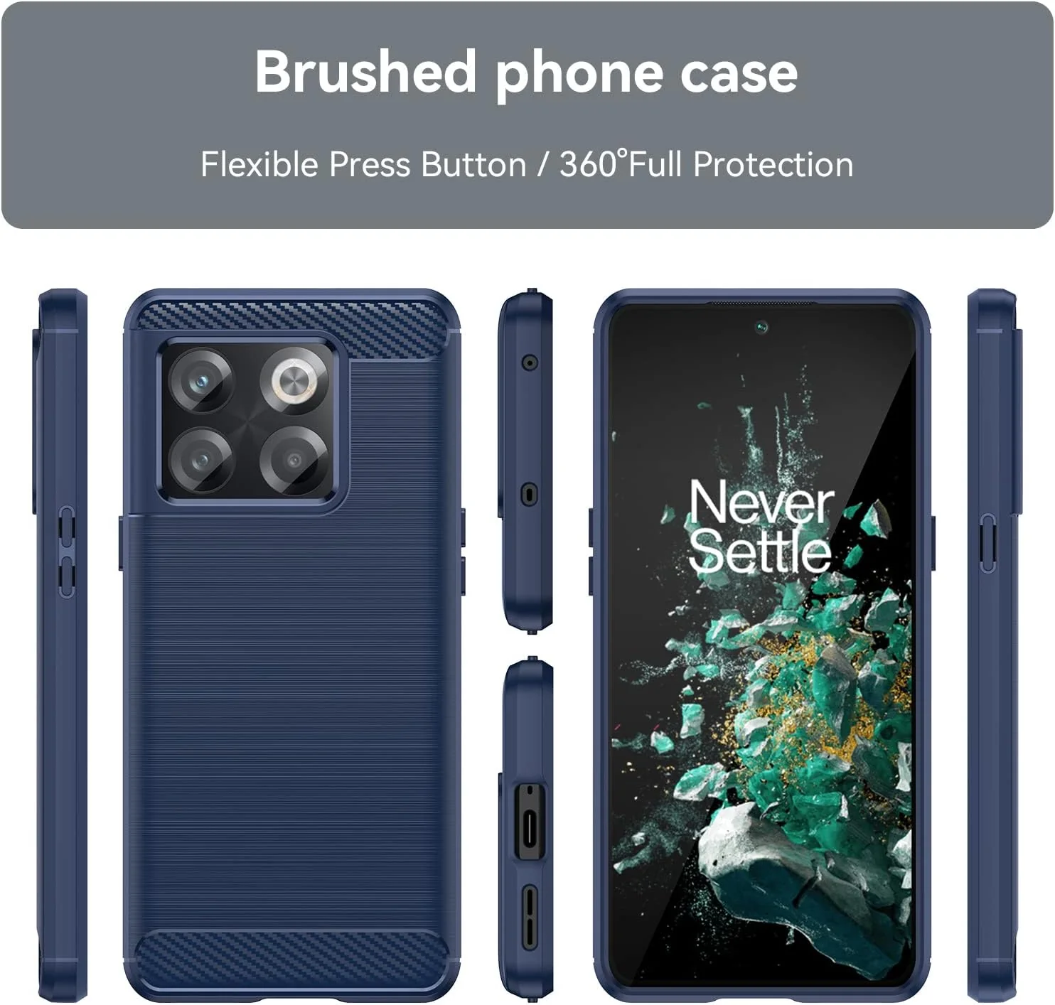 OnePlus 10T - Shield Shockproof Rugged Heavy Duty Case With 2PC 9H Glass Screen Protector - Image 6