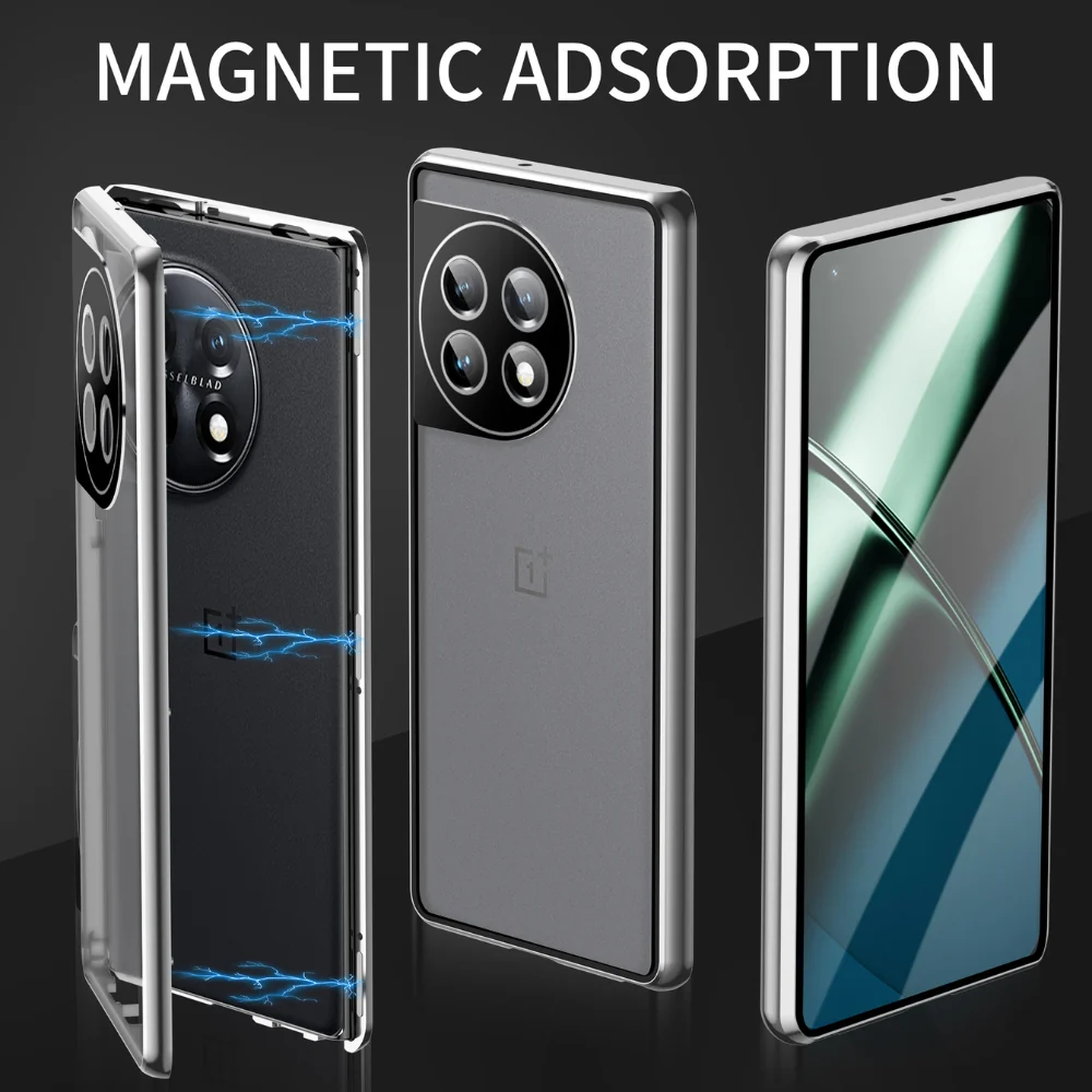 OnePlus 12 (PJD110, CPH2573, CPH2581, CPH2583) - Magnetic HD Tempered Glass Phone Case - Image 5