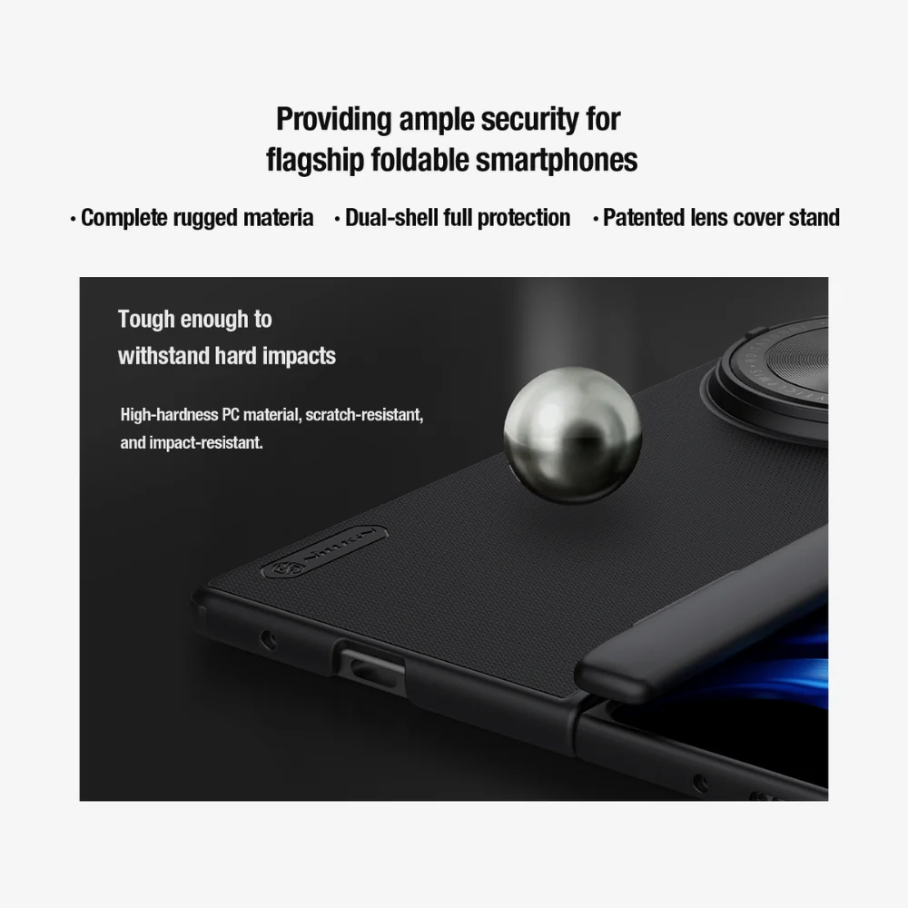 OnePlus Open (CPH2551) - Super Matte Shield Flip Style Lens Camera Stand Protective Case - Image 5