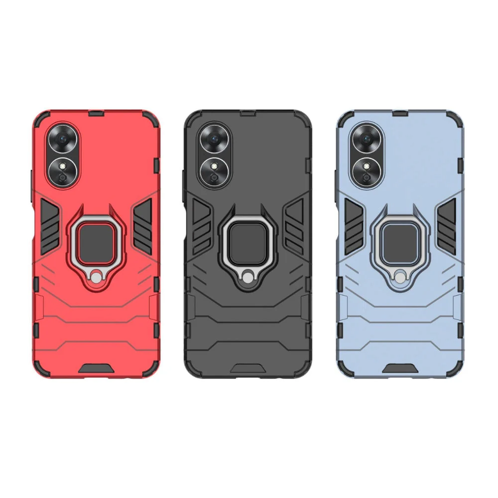 OPPO A18 / A38 4G - Heavy Duty Armor Case With Ring Holder Stand